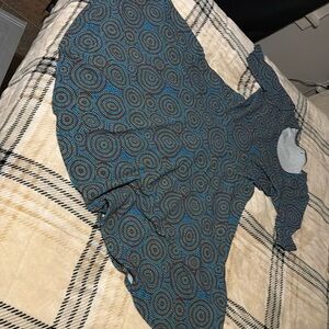 Lularoe dress, mid length, women’s XL, blue, yellow and red. Polka dot print